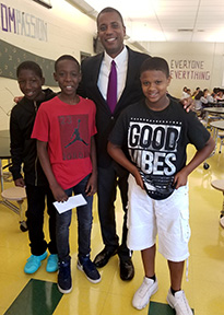 CT Senator George Logan and Wintergreen Interdistrict Magnet School students