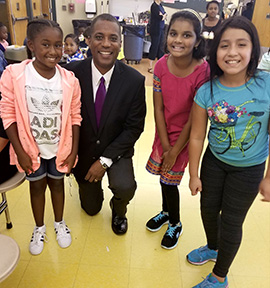 CT Senator George Logan and Wintergreen Interdistrict Magnet School students