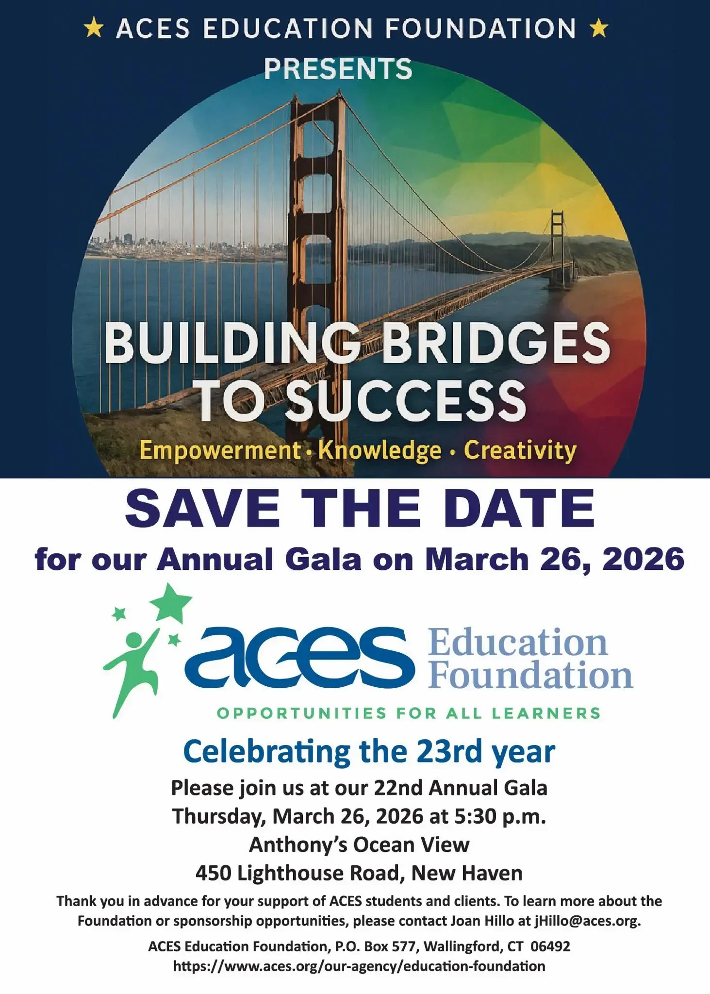 2026 ACES Education Foundation Gala Save the Date