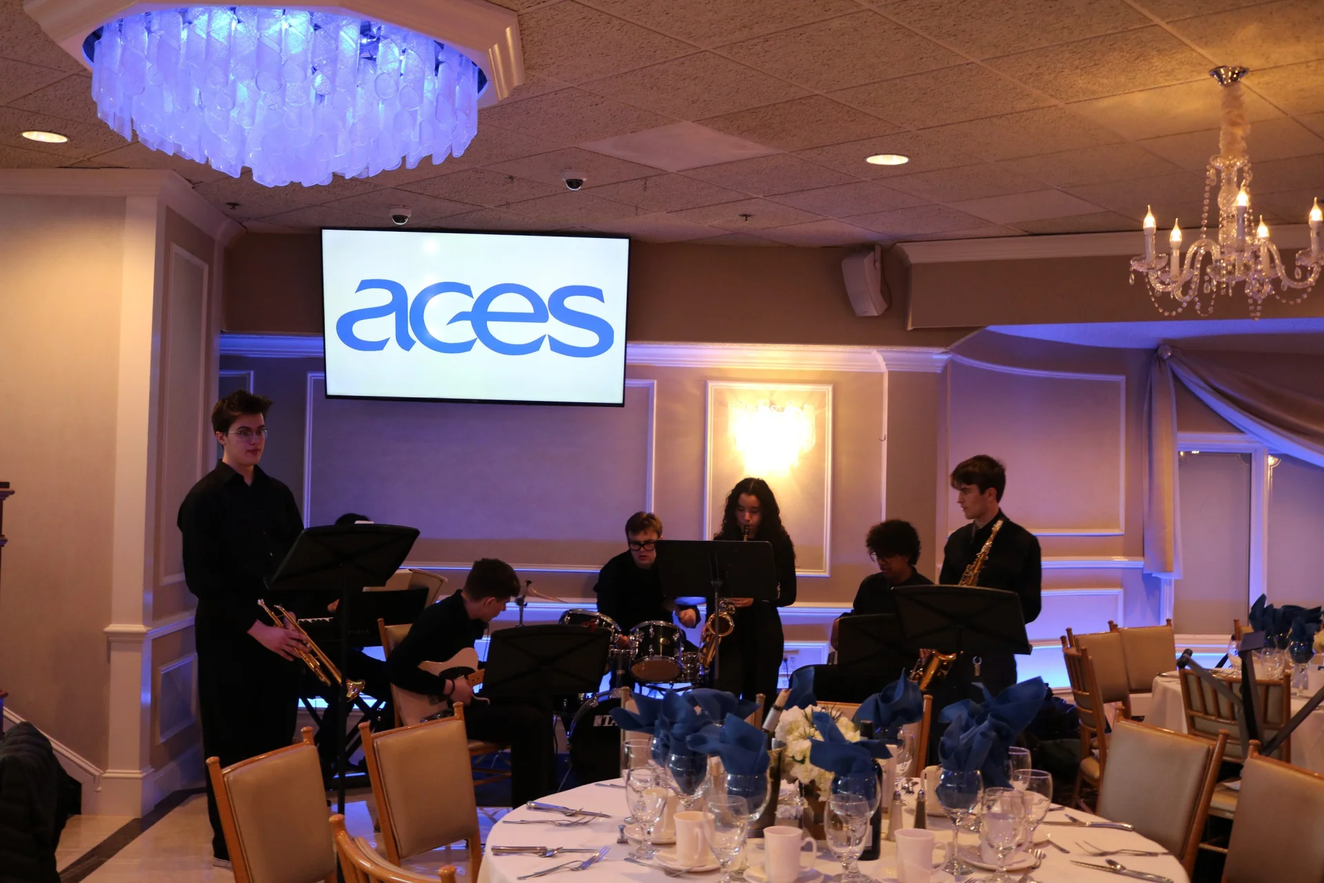 student band playing music