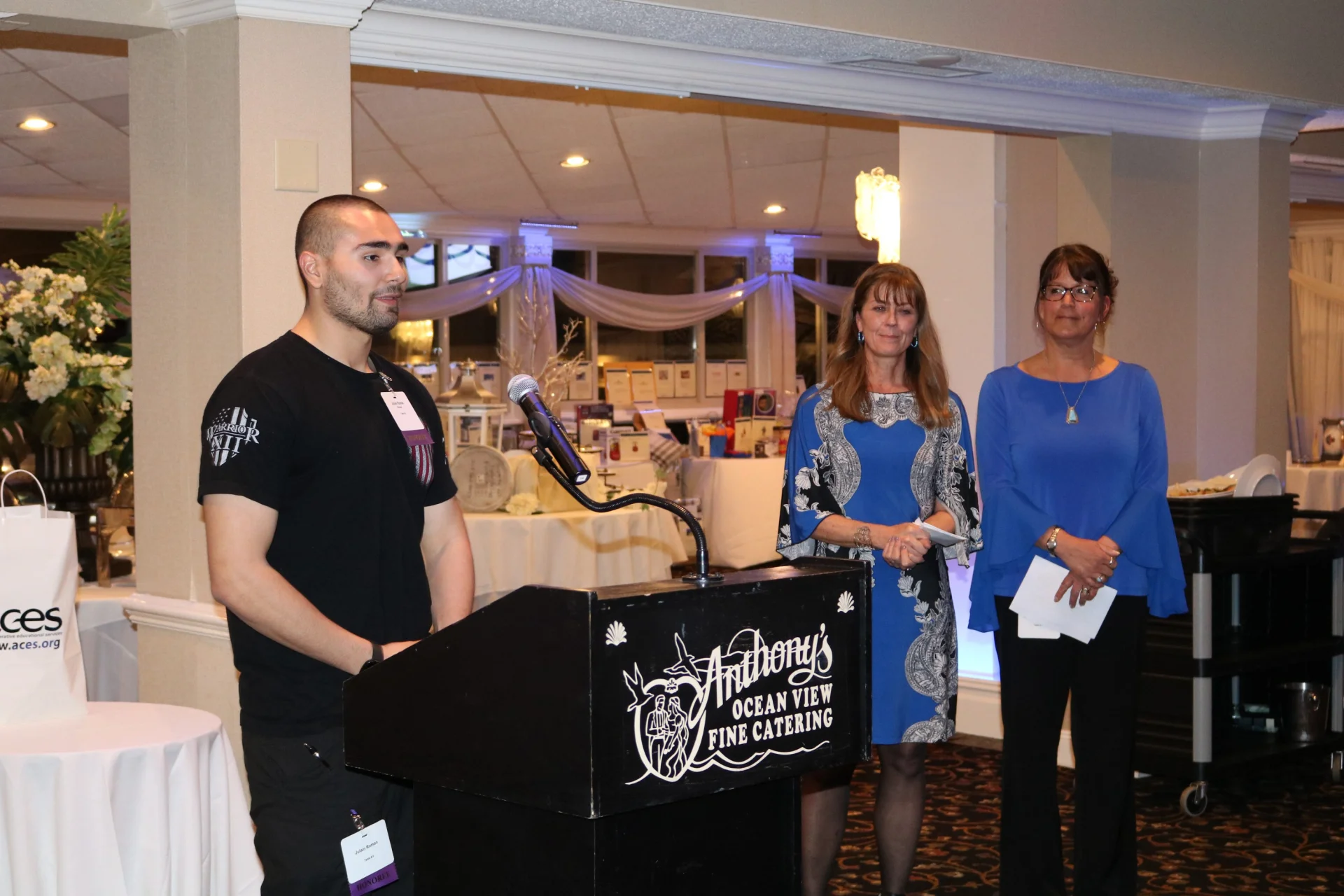 gala speaker at podium