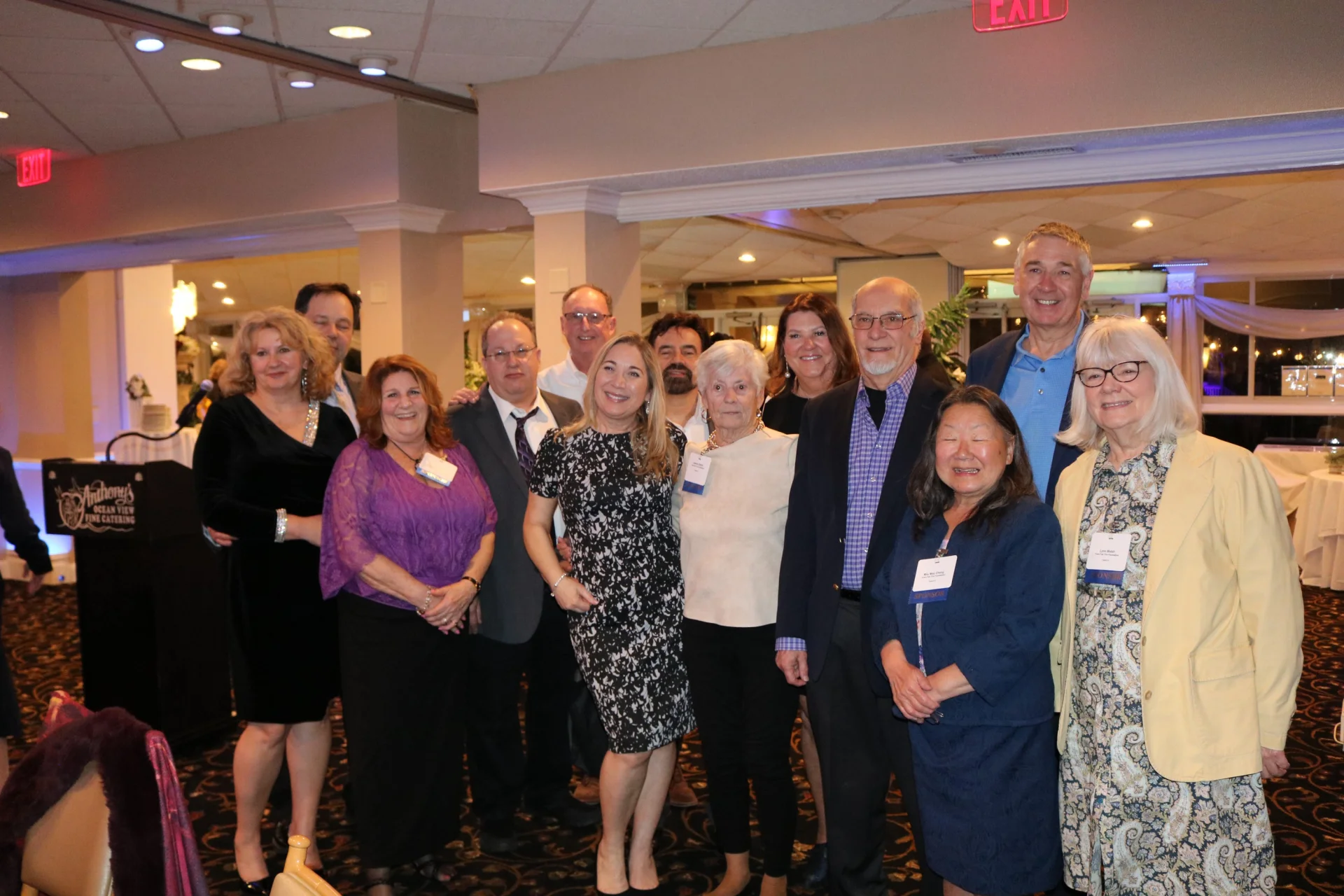 group of gala sponsors smiling