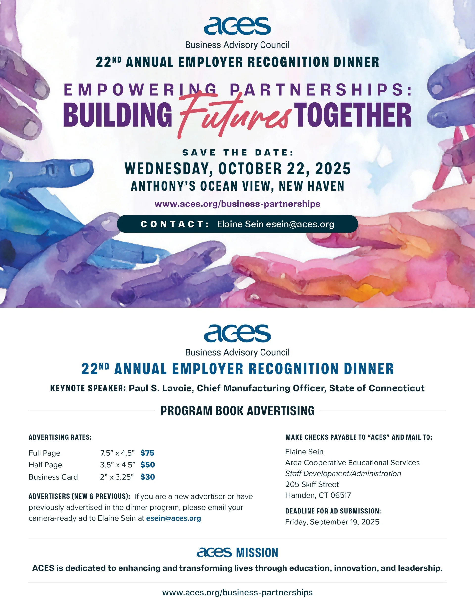 22nd Employer Recognition Dinner invitation