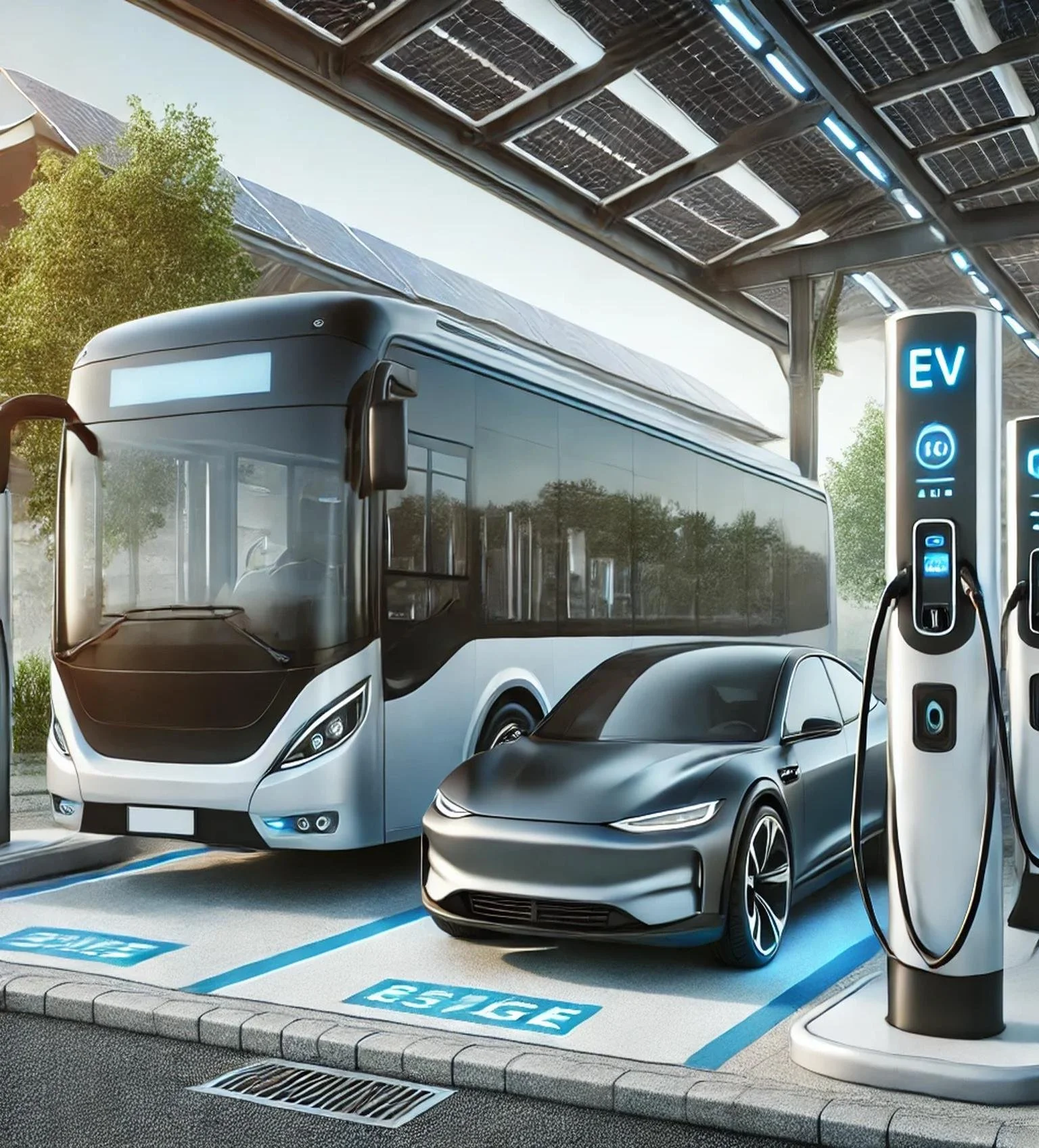 EV charging station rendering