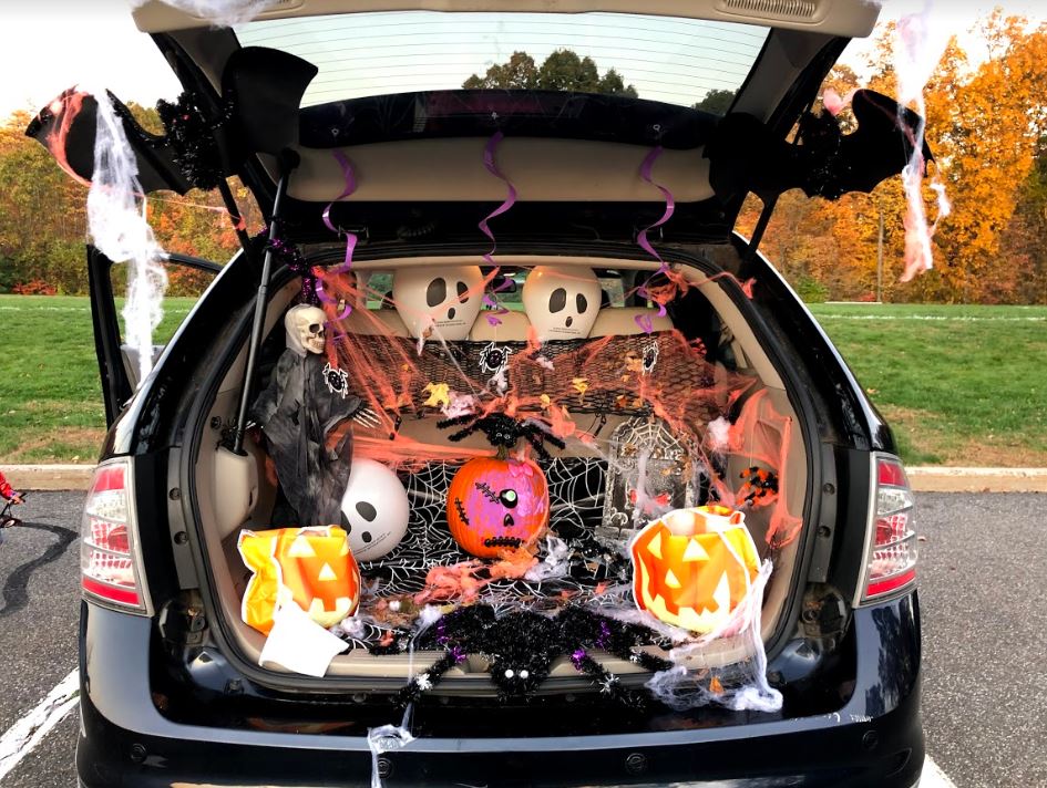 Decorated car trunk