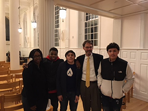 ACES Whitney High North students at Yale University's Marquand Chapel