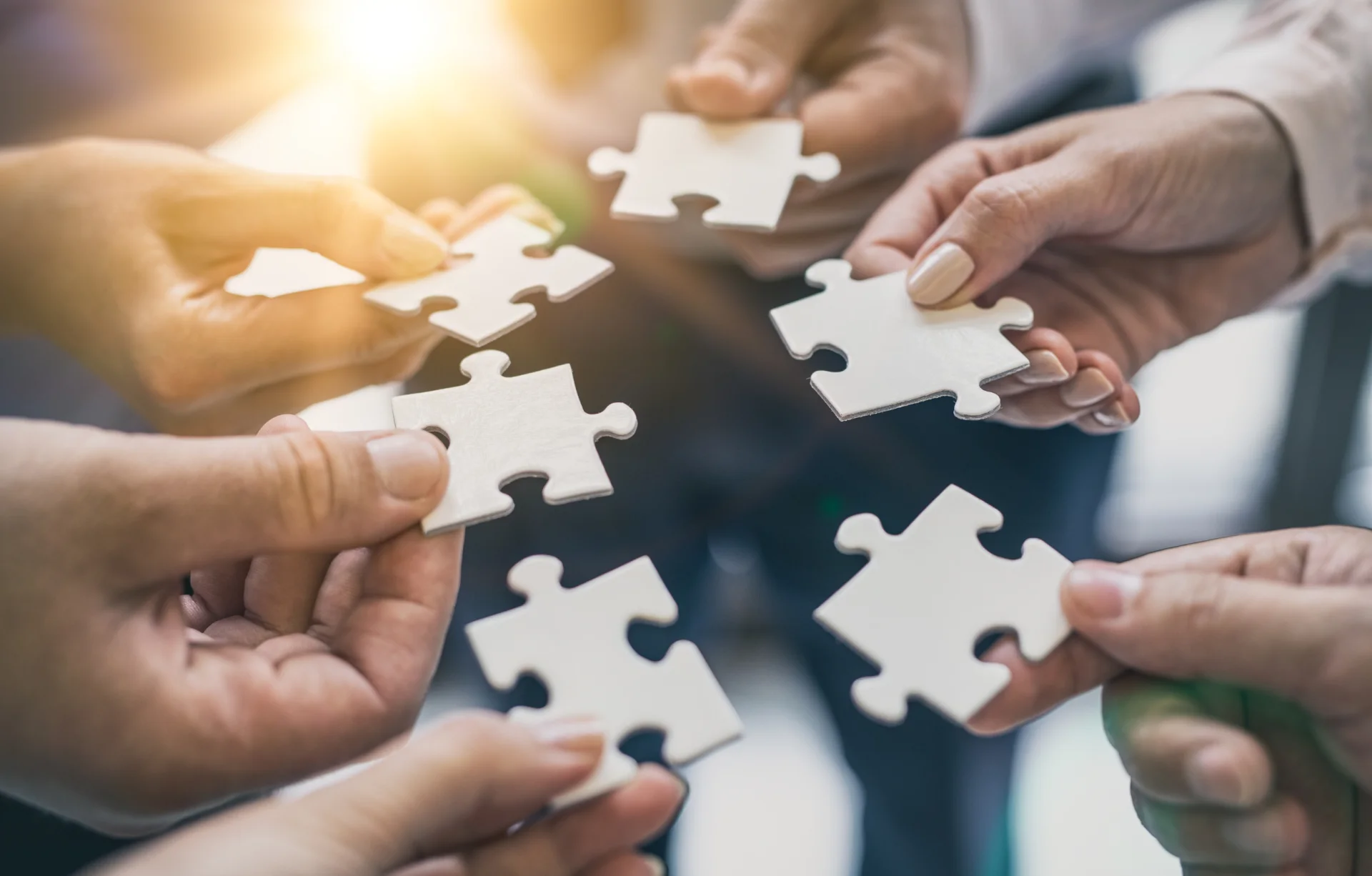 hands holding puzzle pieces