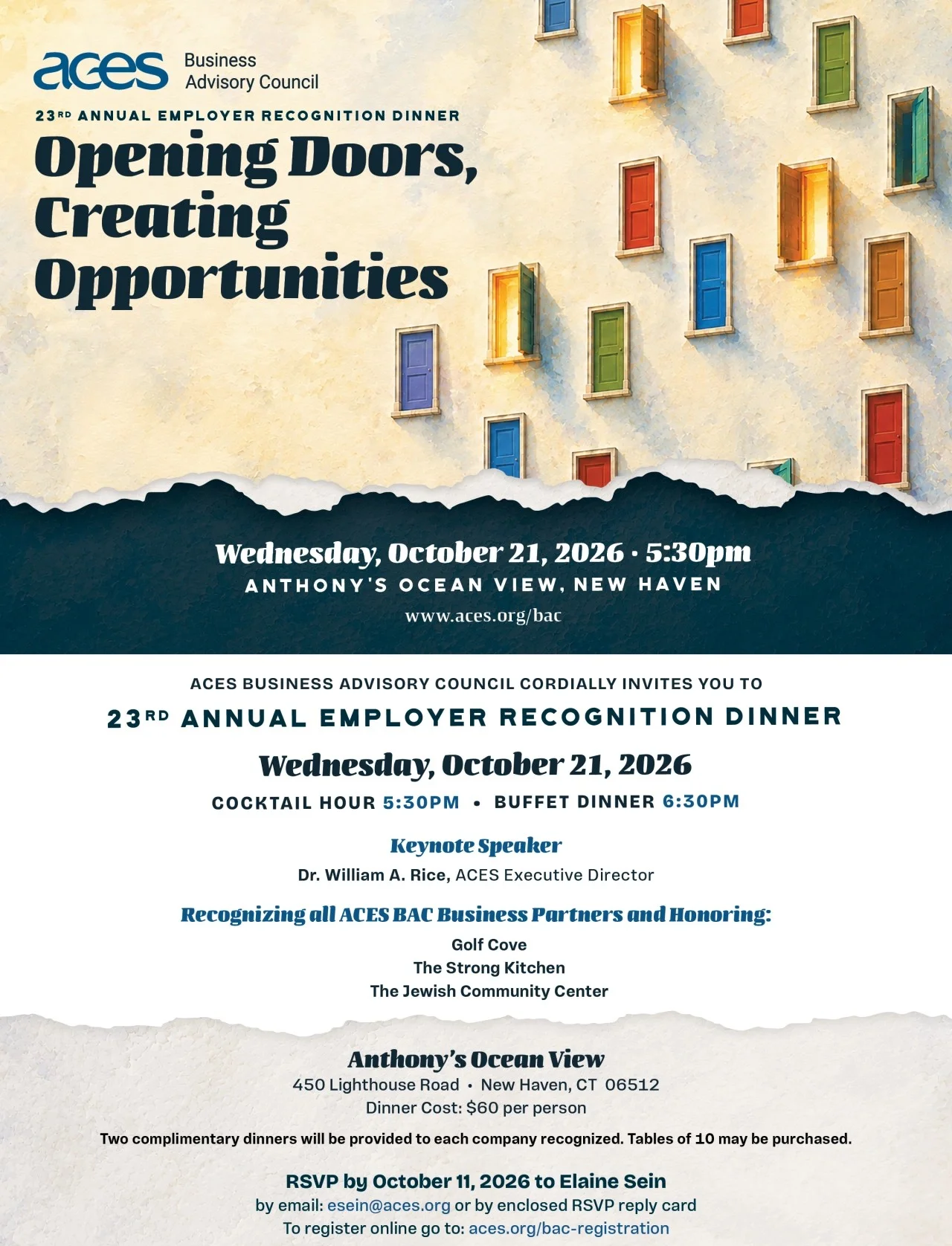 22nd Employer Recognition Dinner invitation