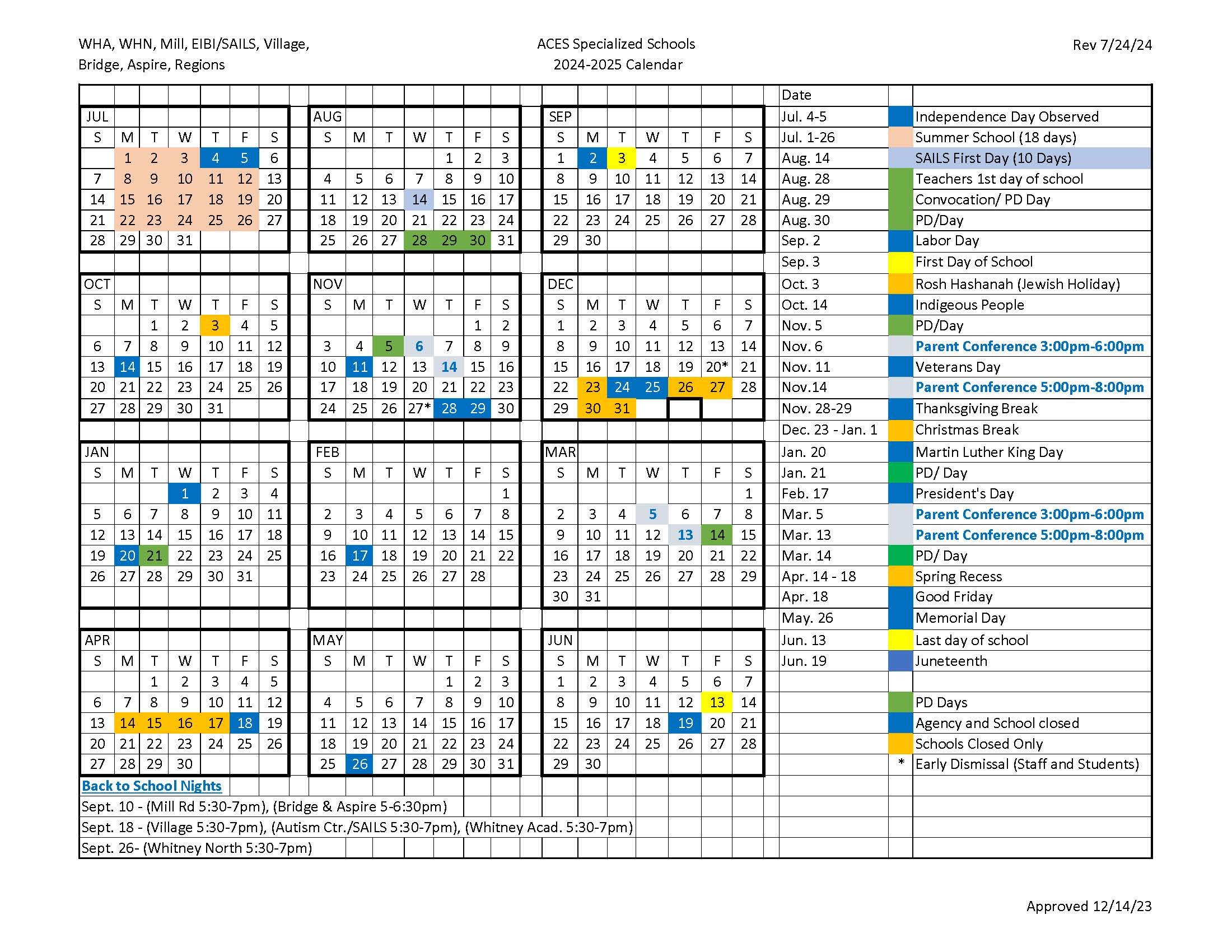 Calander ACES